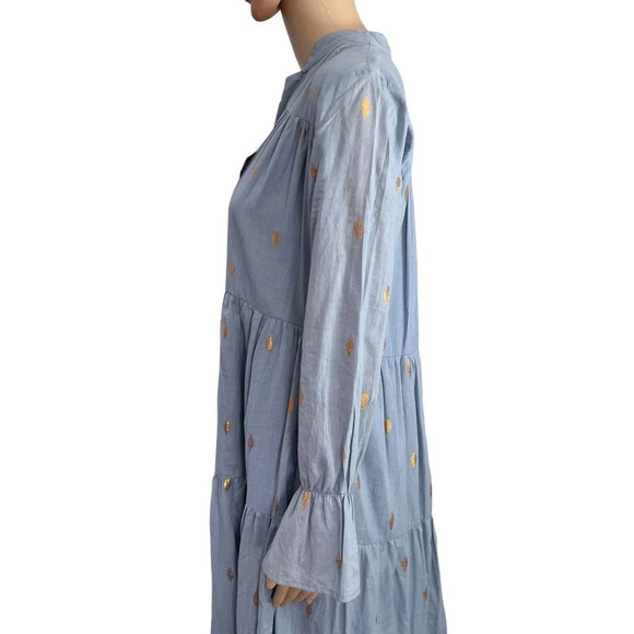 Hand Crafted Cotton Tiered Maxi Dress NWOT - Picture 6 of 11